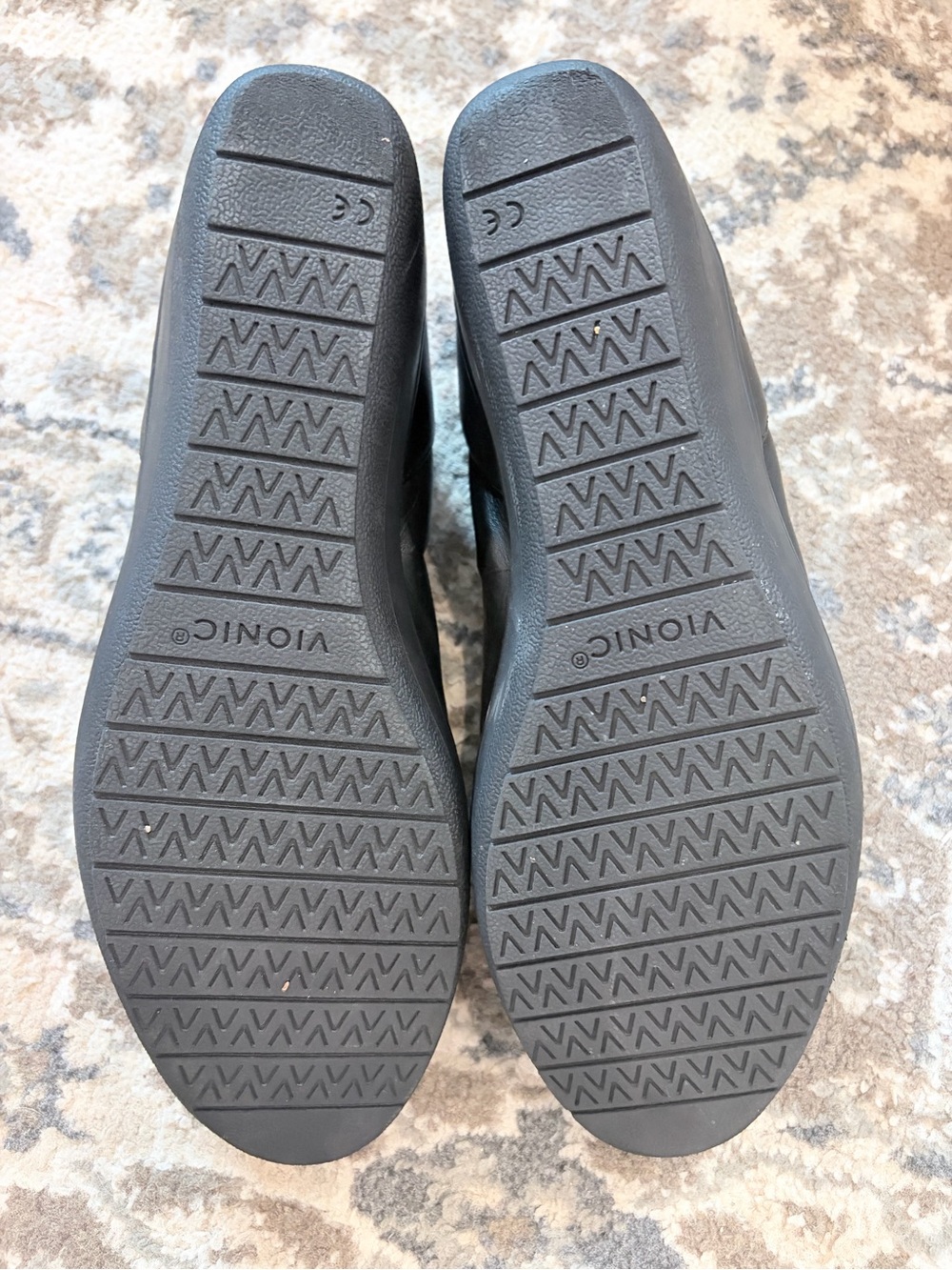 Vionic Black Leather Rounded Toe Slip-On Flats - Picture 6 of 6